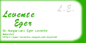 levente eger business card